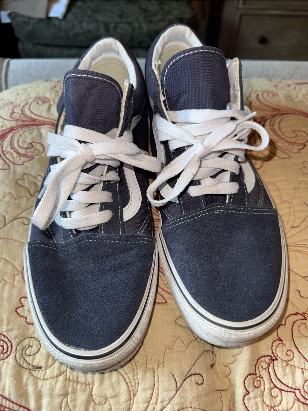Vans Low-Top Canvas Sneakers - Navy & White